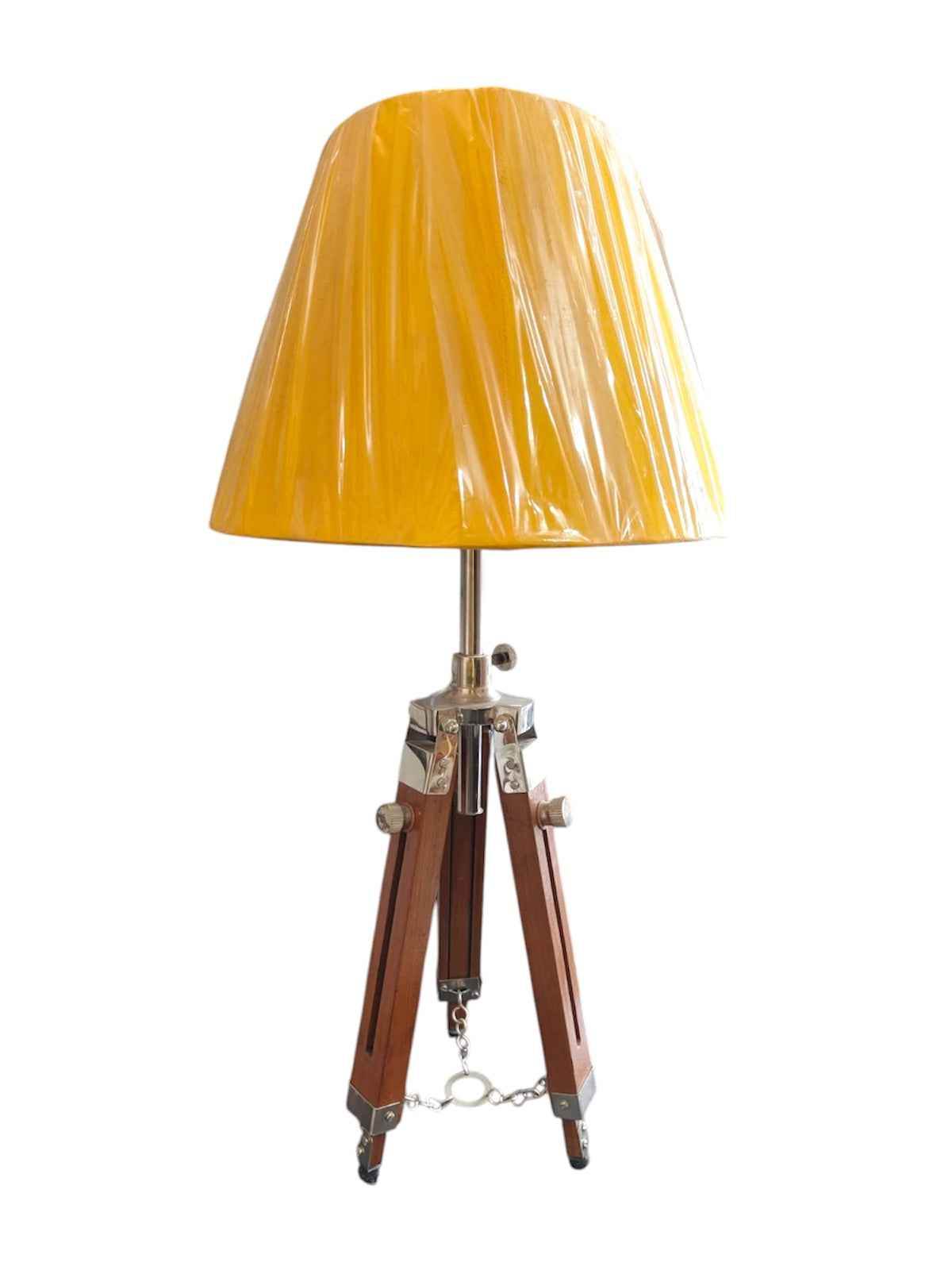 Adjustable Wooden Tripod Table Lamp (23–30 Inches) - TAJDAAR HANDICRAFTS