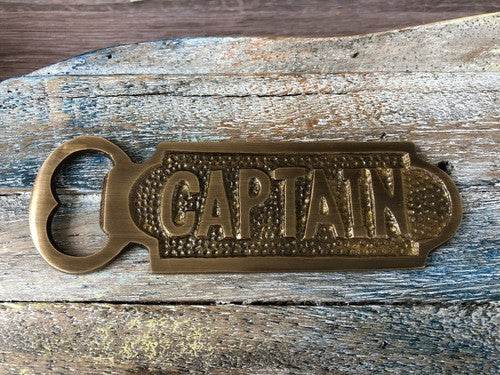 Solid Brass Captain Bottle Opener - Antique Finish - Beer, Soda - Nautical Gift - TAJDAAR HANDICRAFTS