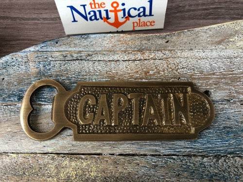 Solid Brass Captain Bottle Opener - Antique Finish - Beer, Soda - Nautical Gift - TAJDAAR HANDICRAFTS