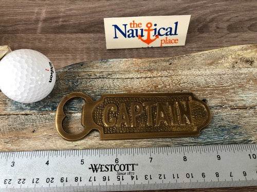 Solid Brass Captain Bottle Opener - Antique Finish - Beer, Soda - Nautical Gift - TAJDAAR HANDICRAFTS