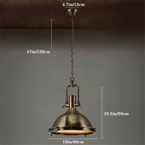 Nautical Pendant Light Polished Metal Dome Shade Semi Flush Mount Ceiling Light - TAJDAAR HANDICRAFTS