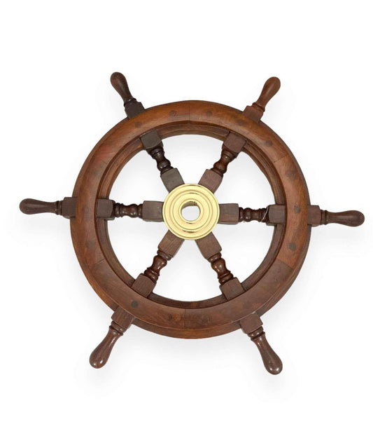 Wooden Ship Wheel – Nautical Wall Decor - TAJDAAR HANDICRAFTS